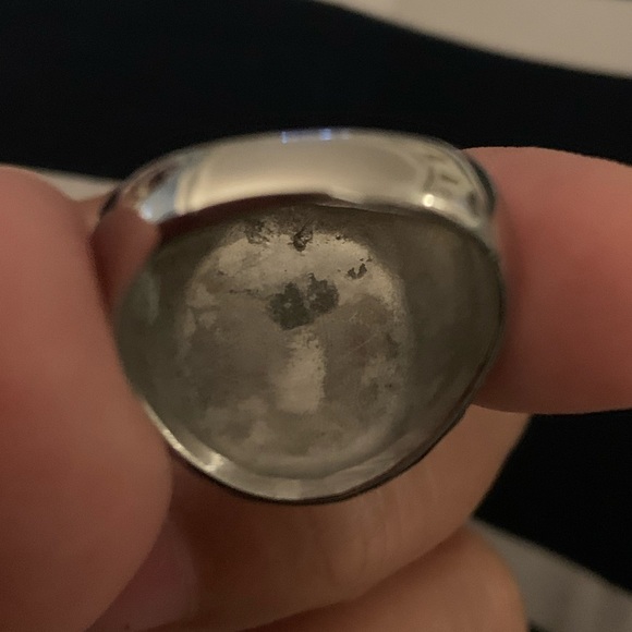 Stainless steel ring with Marcasite type accents - Picture 6 of 6